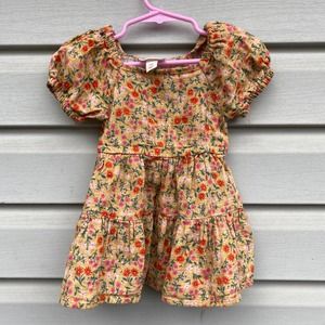 Cat & Jack Mustard floral boho dress 18 months